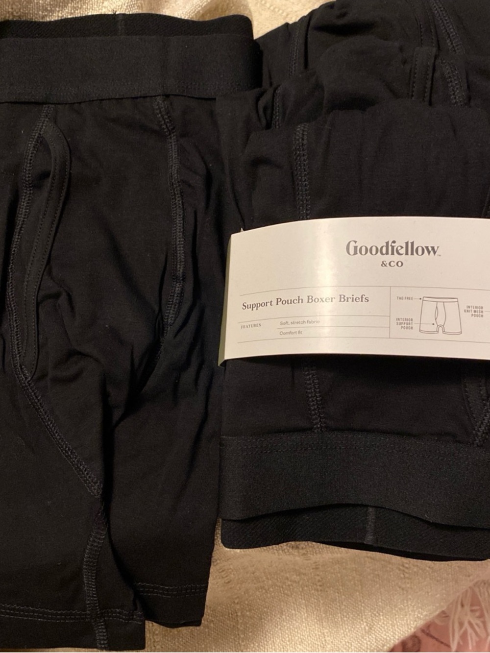 Goodfellow & Co Black Boxer Briefs with Support Pouch